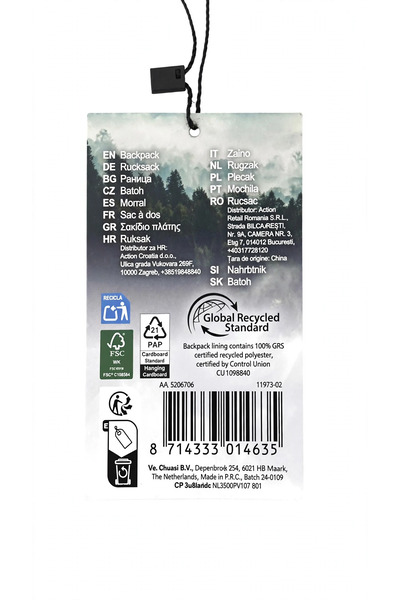 ACTION RUCSAC - IMPERMEABIL -neopren - ROLL-TOP GRI