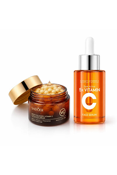 Belora Set revitalizare ten: Ser 5x Vitamina C + Cremă cu colagen