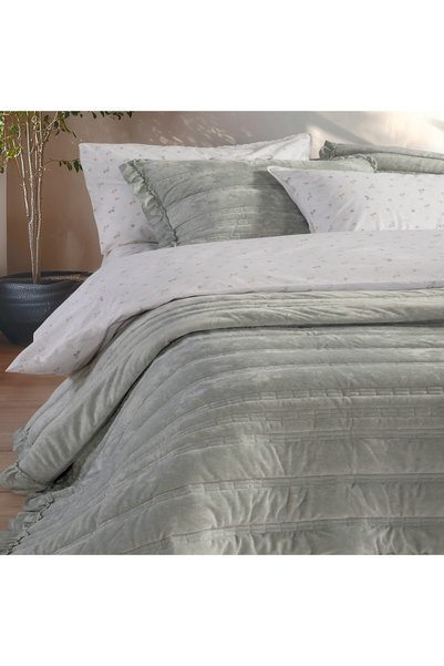 Nef Nef Homeware Nef-Nef Homeware Sirion Κουβερλί από βελούδο σε γκρι μέντα, ...