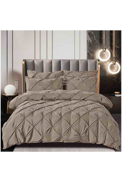 OEM Set de lenjerie de pat JOJO HOME, pentru 2 persoane, 6 piese, finet, gri ...
