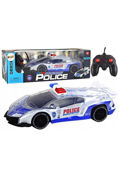 LeanToys Mașină sport de poliție cu telecomandă, scară 1:16, cu lumini