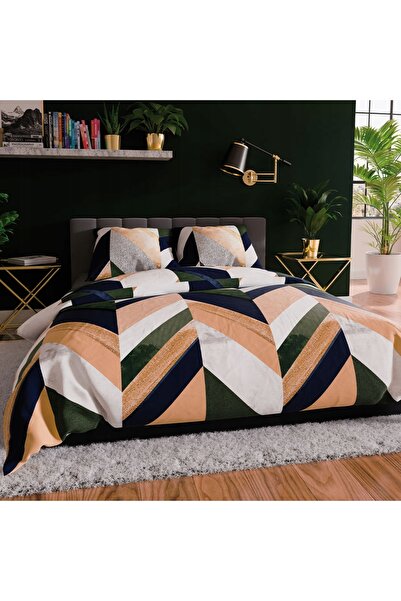 Markizeta Set de lenjerie de pat 220x200 din bumbac satinat Triana, cu model ...