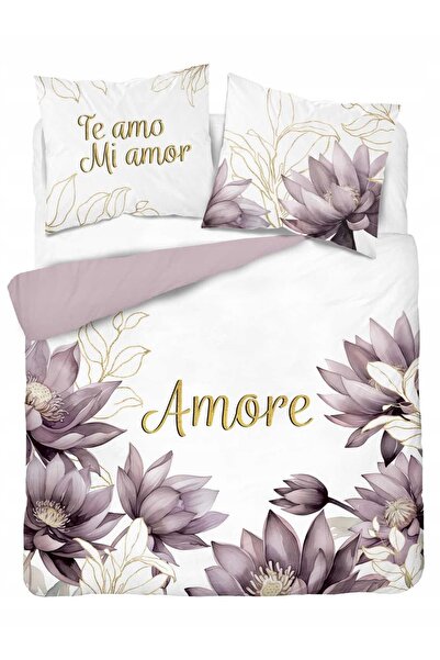Detexpol Lenjerie de pat Dutch 160x200 Amore Flowers Holland