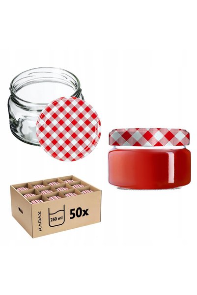 KADAX 50x 250ml BORCAN PENTRU DULCIURI + CAPAC FI82 MIERE