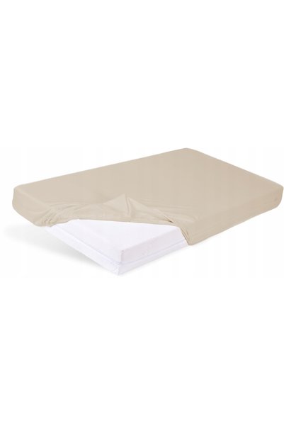 Matex Cearșaf de pat din jerseu cu elastic 90/100x190/200x30 Bej