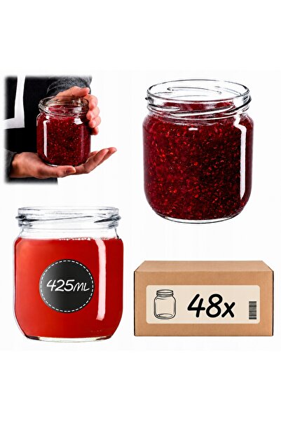 KADAX 48x BORCANE 425ML PENTRU CONSERVĂRI MIERE MARMELADĂ