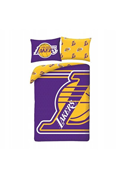 Halantex Lenjerie de pat pentru tineret 140x200 NBA Los Angeles Lakers Baschet