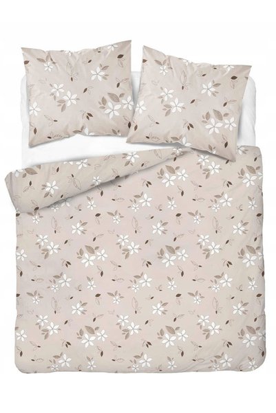Detexpol Lenjerie de pat din flanelă 220x200 Flori bej