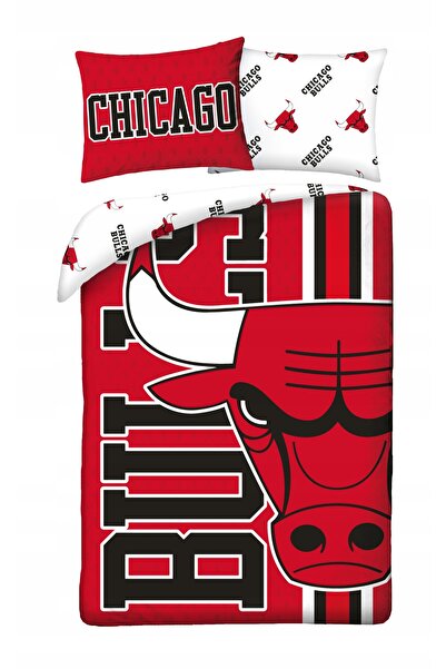 Halantex Lenjerie de pat pentru tineret 140x200 NBA Chicago Bulls Baschet