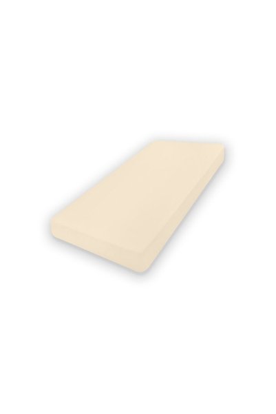 Matex Cearșaf de pat din jerseu cu elastic 90x190/200x30 Bej PREMIUM