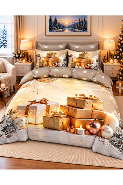 CHIRASO Christmas Bedding Set, Premium Finet, 6 Pcs, Fitted 180x200, Gifts, B...