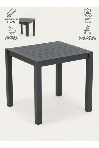 Generic Brand Modern Outdoor Coffee Table (42 x 42 x 45 cm) - Rust-Proof Alum...