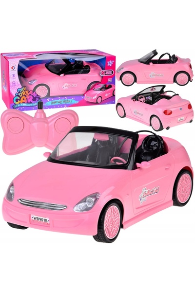 Jokomisiada Mașină cu telecomandă, cabriolet roz, mare, cu lumini, rc0713