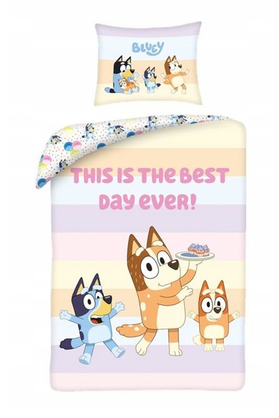 Halantex Lenjerie de pat din bumbac 140x200 Bluey aniversare Câine HIT