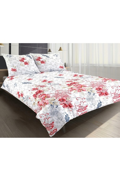 Matex Lenjerie de pat din satin PREMIUM 220x200 cu motive florale