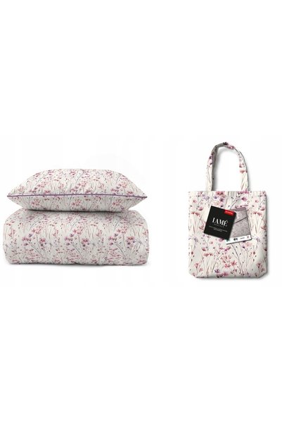 Detexpol Lenjerie de pat 220x200 La Perkale Perkal cu model floral lamewall roz