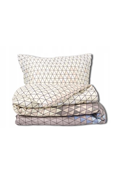 Matex Lenjerie de pat Satin 220x200 EXCLUSIV Geometric în tonuri de bej Primă...