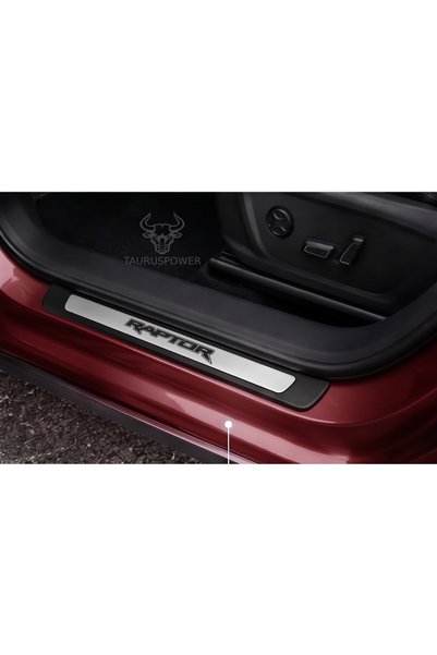 TAURUSPOWER Abs+Chrome Door Sill Compatible with Ford Ranger Raptor All Models 4 Pieces