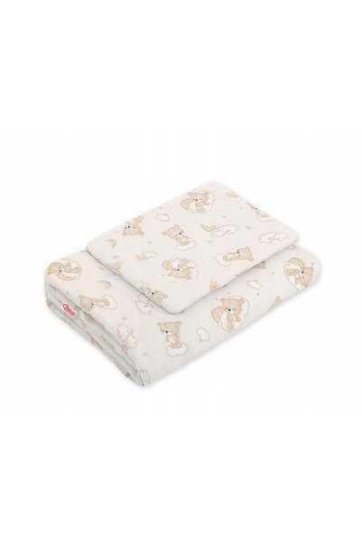 Bobono Set de lenjerie de pat pentru bebeluși cu umplutură, 2 piese, 75x100cm...