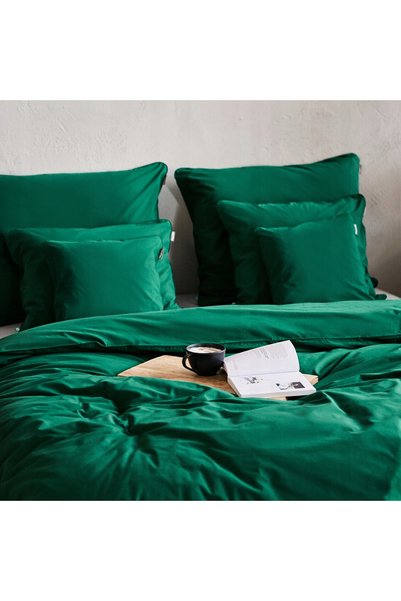 Matex Lenjerie de pat Satin Culoare Uni 220x200 COLECȚIA GOLD Verde + Fețe de...