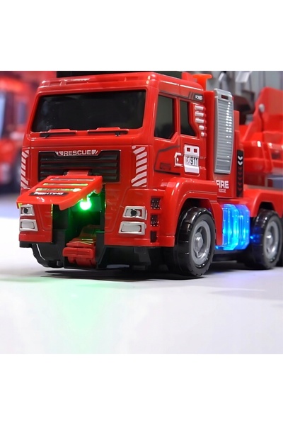 Jokomisiada MAȘINĂ DE POMPE DE FOC JUCĂRIE CU SCARĂ MOBILĂ