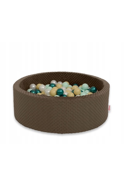 Bobono Piscină gonflabilă minky, înălțime 30 cm, cu 200 de mingi - ciocolată