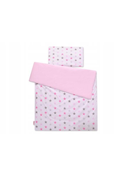Bobono Set de lenjerie de pat pentru copii, reversibil, din bumbac, 2 piese -...