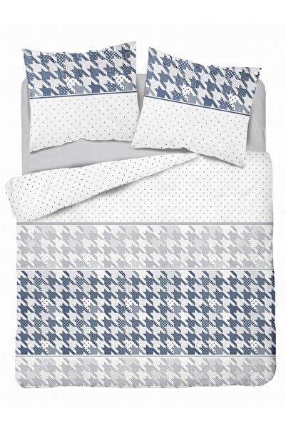 Detexpol Lenjerie de pat din flanelă 220x200 Albastru marin cu model Ash