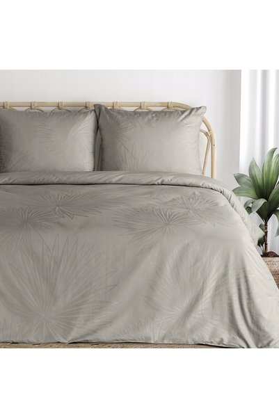Eurofirany Lenjerie de pat din satin 220x200 jacquard nikol gri bej