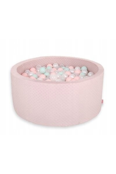 Bobono Piscină gonflabilă minky, înălțime 40 cm, cu 200 de mingi - roz murdar