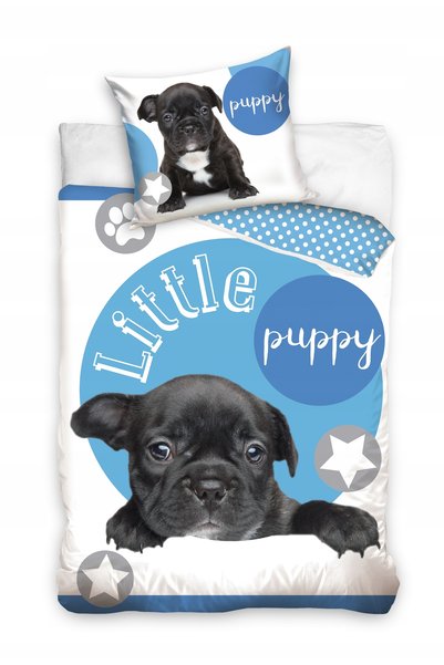 CARBOTEX Lenjerie de pat din bumbac Câine Pug BULLDOG 160x200