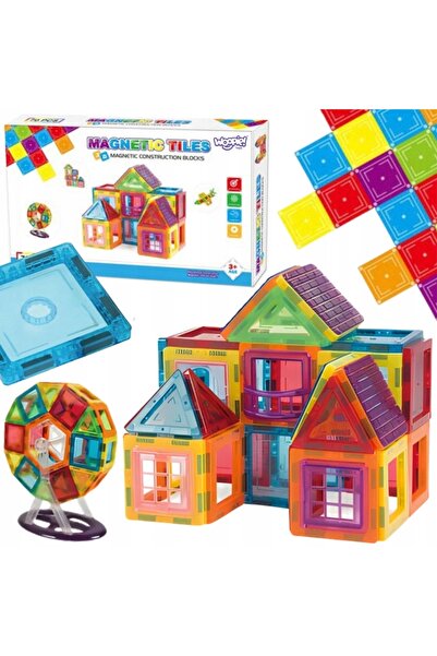 woopie Blocuri magnetice de construcție, panouri educative 3D pentru copii