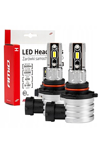 AMIO Becuri LED auto HB3 3600lm 9-18V 6500K 2 bucăți