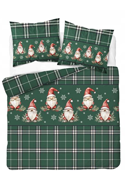 Detexpol Lenjerie de pat din flanelă 160x200 Crăciun Skrzaty Verde