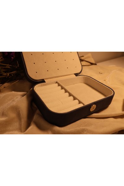Maius Co. 2-Compartment Jewelry Box Travel Case