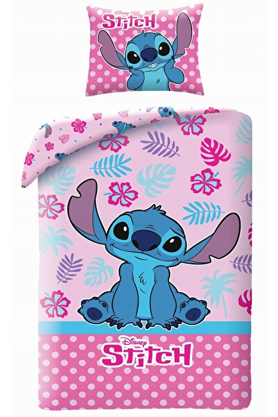 Halantex Lenjerie de pat bumbac 160x200 Lilo și Stitch Tineret roz HIT