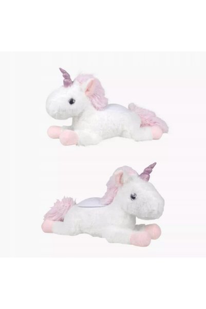 LeanToys Jucărie de pluș unicorn pentru somn și îmbrățișat, cu proiector, sun...