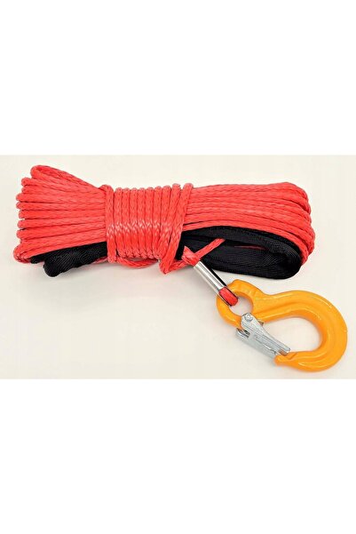 X-ATV CABLUL SINTETIC PENTRU WINCH ATV AIR101 CU CÂRLIG 5MM 15M ROȘU