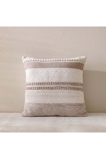 Generic Brand DANUBE HOME Dunewool Khaki Woven Outdoor Cushion 45x45cm - Styl...