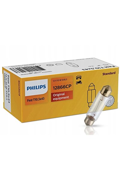 Philips Becuri C10W 43mm 12V 10W, 10 bucăți