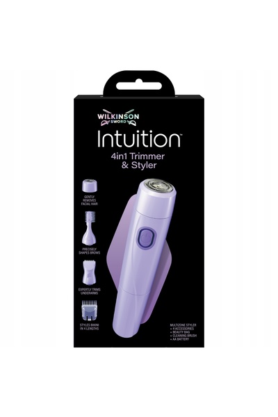 Wilkinson Intuition Trimmer 4-în-1 pentru femei, pentru sprâncene și zona bik...