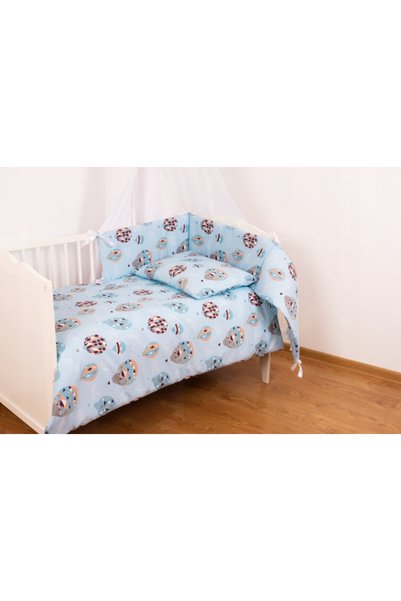 BabyMatex 100x135 TRENDY Set de lenjerie de pat din bumbac cu baloane albastr...