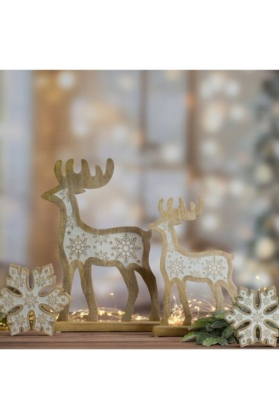Eurofirany Ren de Crăciun 23x5x32cm Figurină decorativă Crăciun Fericit