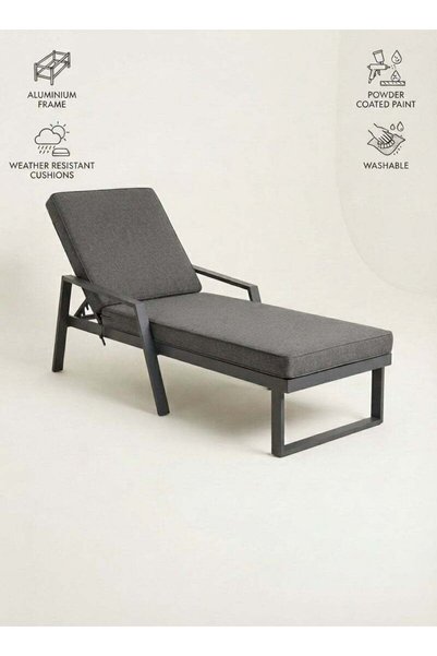 Generic Brand Modern Outdoor Aluminum Frame Sun Lounger with Weather-Resistan...