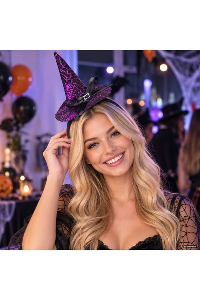 DD SHOP Coronita Deghizare cu Palarie Neagra de Vrajitoare - Accesorii Halloween