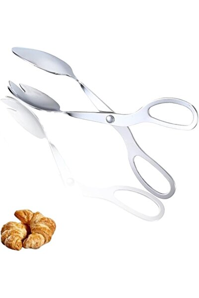 Sweet seven ® Stainless Tongs Set - Serving Tongs for Kitchen, Cake, Bread, C...