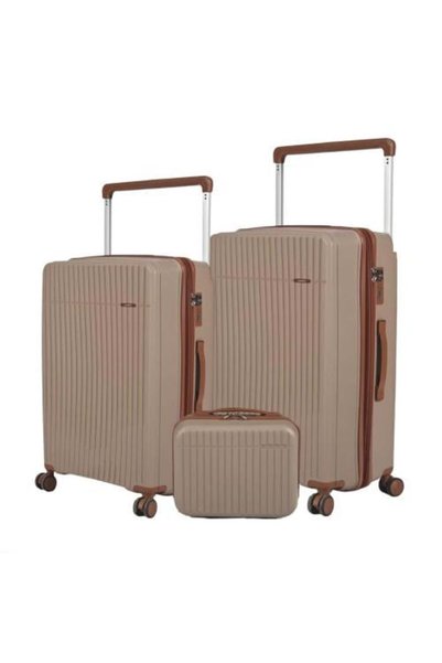 Generic Travel Luggage 3 Pieces 14+24+28 Inch Anti-Crack Pp Material Geometri...