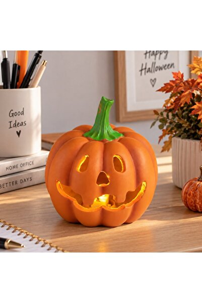 DD SHOP Dovleac Decorativ de Halloween cu Lumina LED - Decoratiuni Polirasina