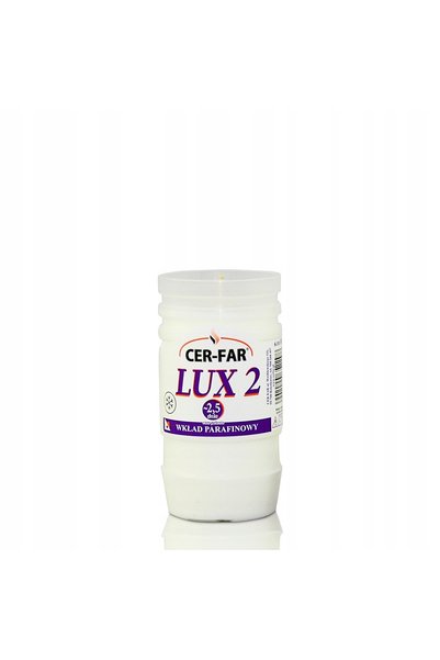 NO BRAND Cer-Far Lux 2 Cartuș de parafină pentru Zniczy 11cm 2.5 Zile 33 Bucăți