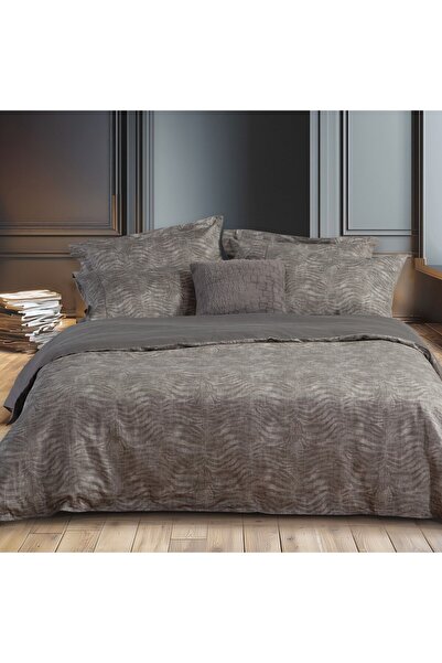 Nef Nef Homeware Nef-Nef Homeware Zesten Γκρι Σετ Παπλωματοθήκη King με Σχέδι...